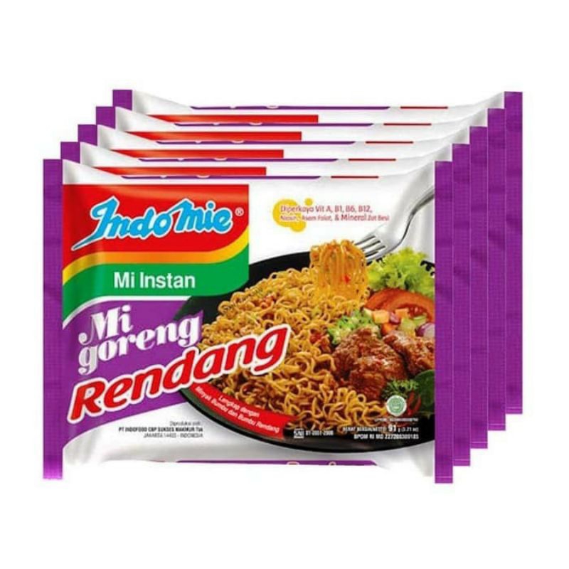 

MIE INDOMIE RENDANG 5 PCS