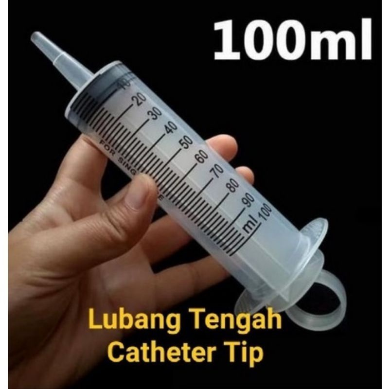 Spuit 100cc spuit 100ml spet lolohan burung syringe 100ml 100cc Suntikan Besar STERIL kemasan Segel 