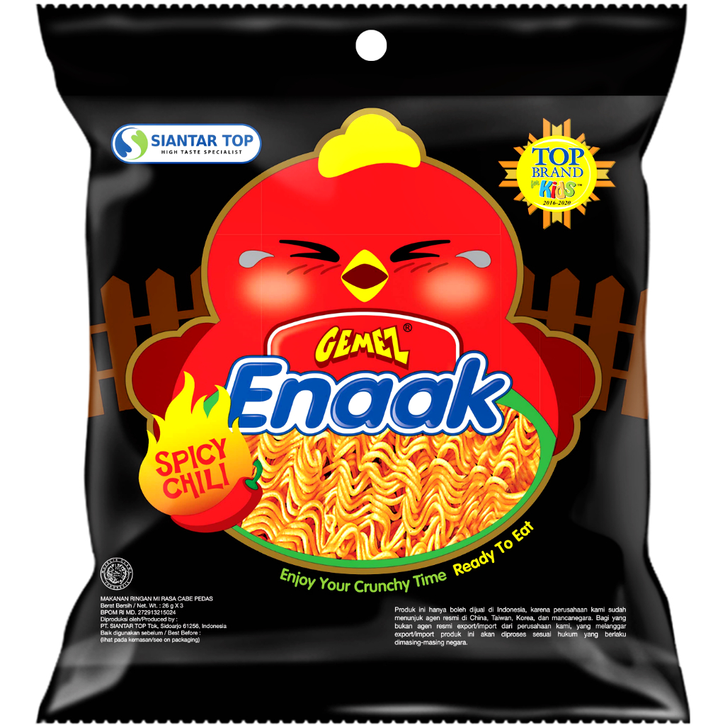 

Siantar Top MIE GEMEZ ENAAK Ayam Kecap 30gr / Spicy 26gr isi 3 pcs