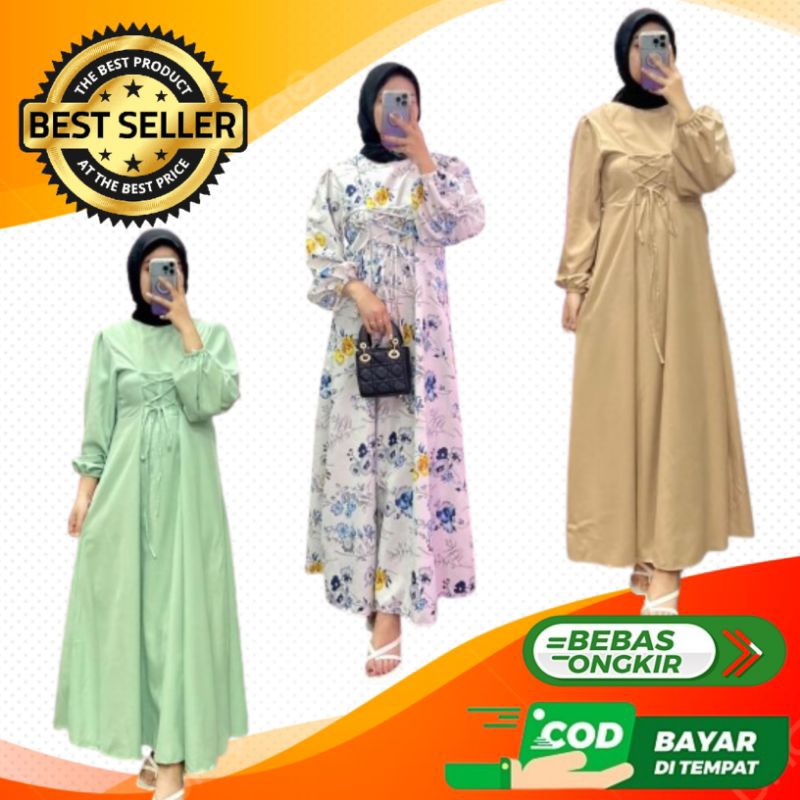 ZAHAQUEEN ~ GAMIS MILA DRESS BAHAN TWISCONE PREMIUM / Gaun Couple Ibu Anak / Gaun Pesta Mewah Elegan