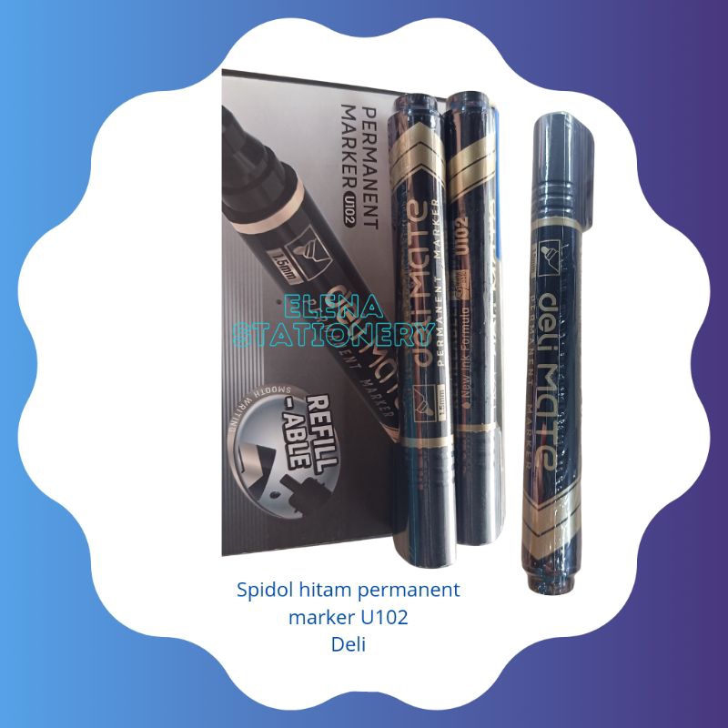 

spidol permanent marker deli hitam