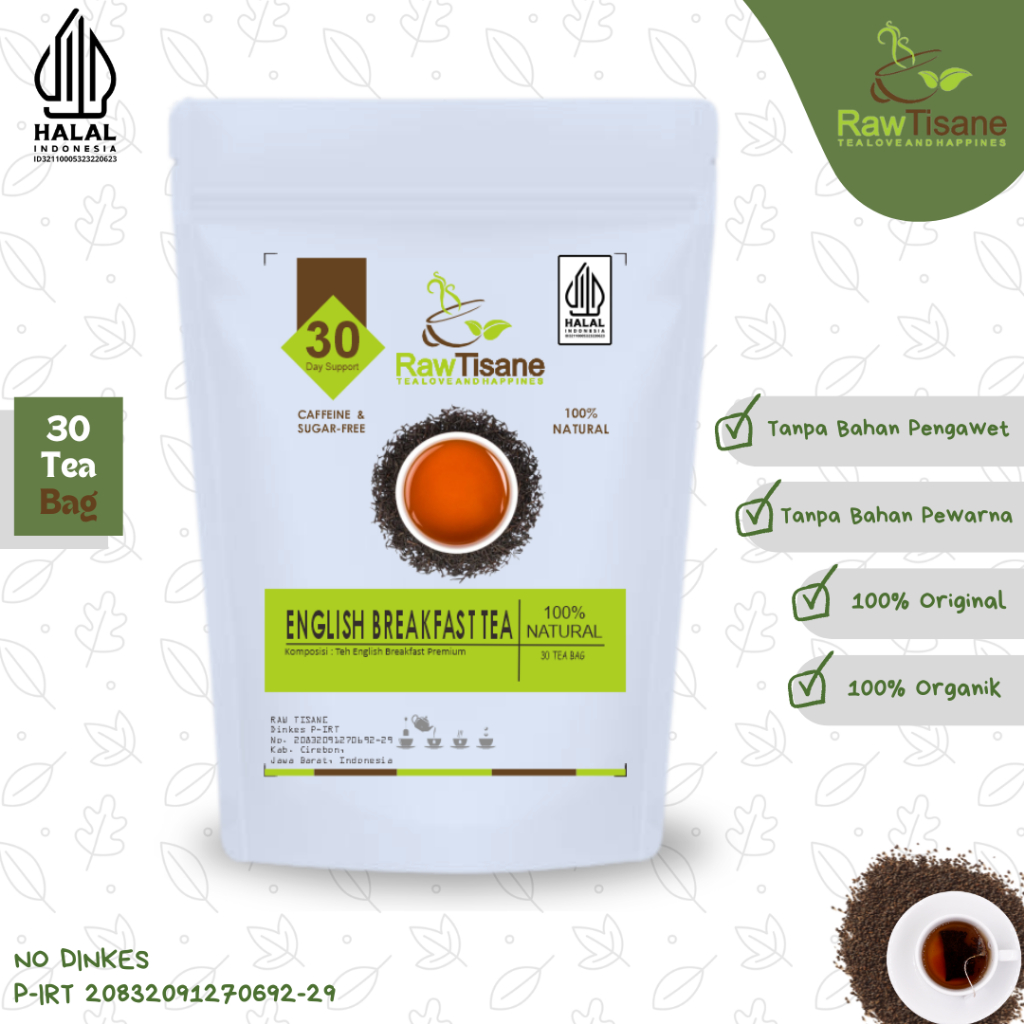 

RAW TISANE English Breakfast Tea Isi 30 Tea Bag