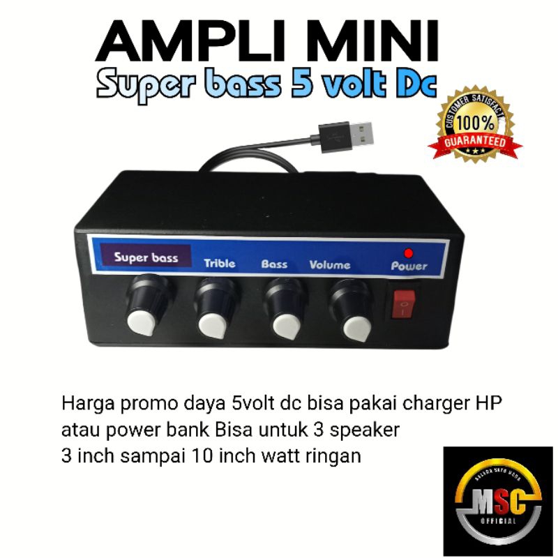 ampli mini super bass 5 volt dc