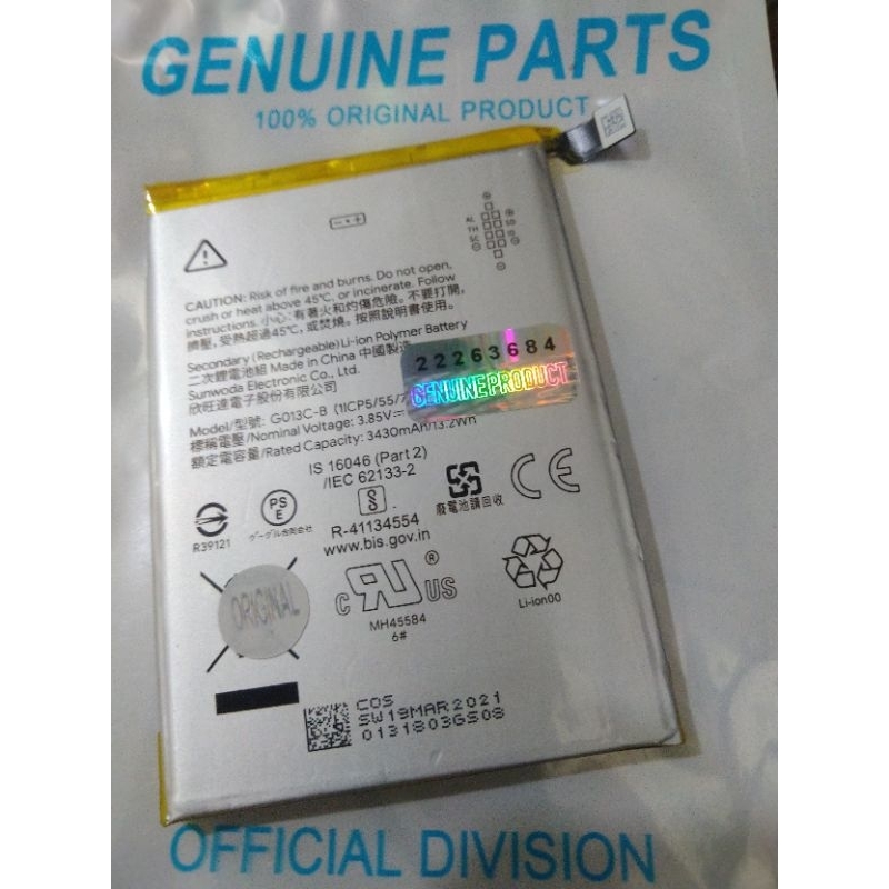 GoPix 3 XL Pixel 3XL G013C-B GENUINE Batu Batre Battery Baterai GoPix 3 XL Pixel 3XL Original 100%