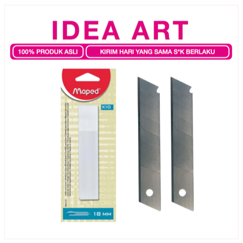 

Refill Cutter Blade MAPED 18 mm Isi 10 Per Blister Pisau Cutter Isi Ulang Cutter Besar 640721