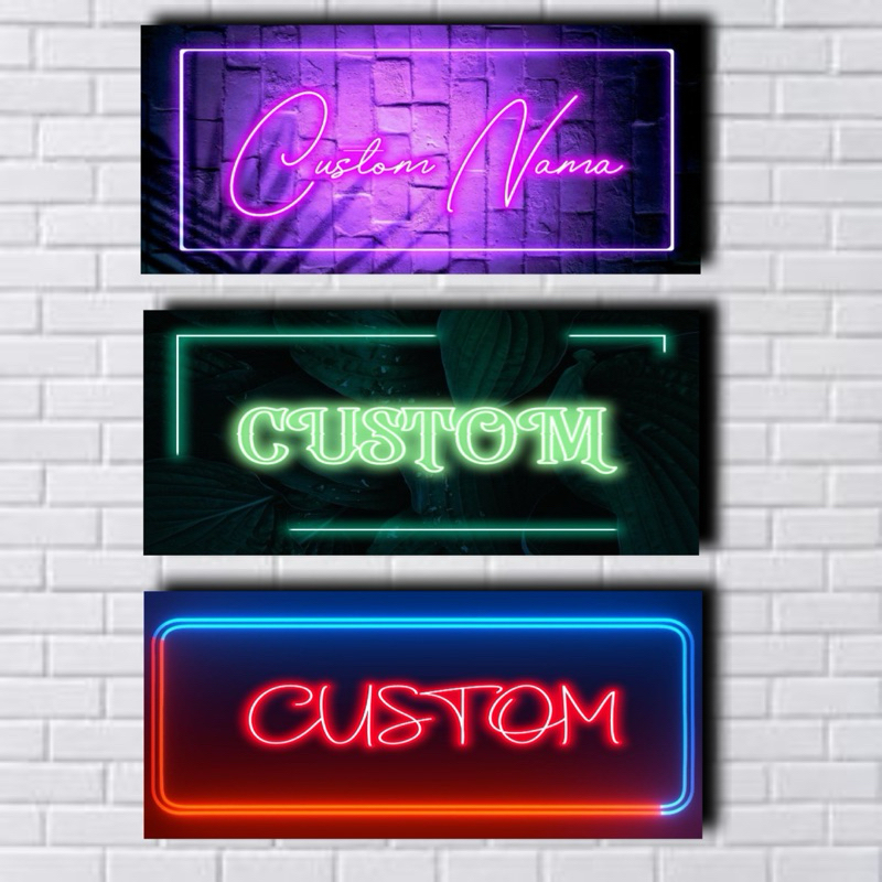 PAJANGAN BINGKAI KAYU MDF CUSTOM NAMA MURAH