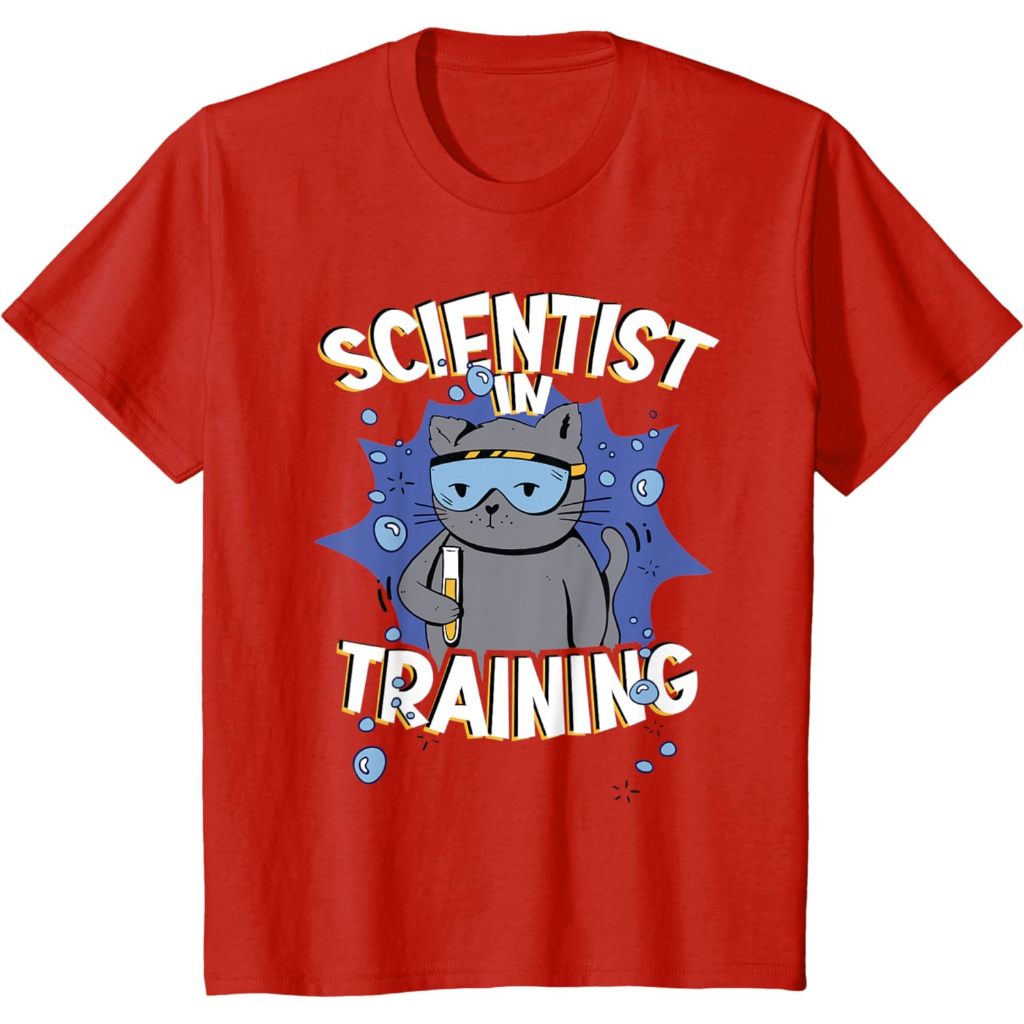 Baju Kaos Anak Distro Premium Scientist In Training Funny Cat Nerdy Science Laboratory T-Shirt