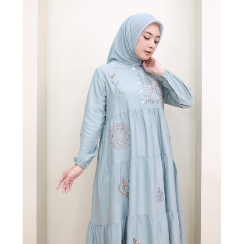 MIDI DRESS BY WARNA FASHION//BANGKOK BORDIR//LINEN
