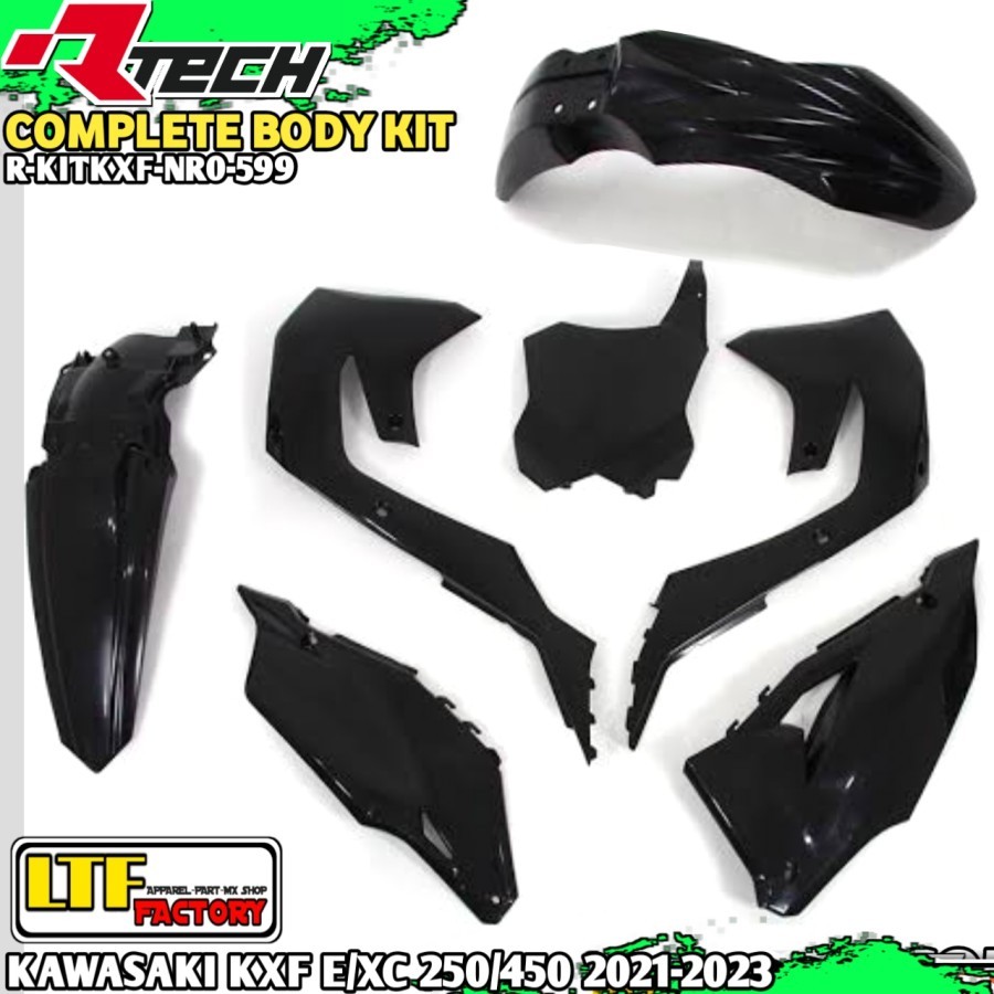 KAWASAKI KX - KXF 250 300 450 X XC ENDURO 2021 2022 2023 2024 - RACETECH COMPLETE PLASTIK KIT - COVE