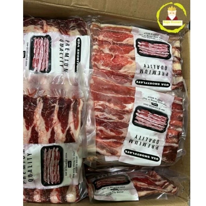 Shortplate USA PREMIUM /Slice Beef Mix Fat USA PREMIUM/Irisan Daging Sapi Berlemak kualitas USA PREMIUM 500gr