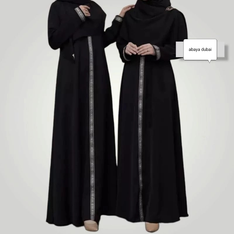Abaya hitam coupel ibu dan anak gamis abaya arab saudi turky