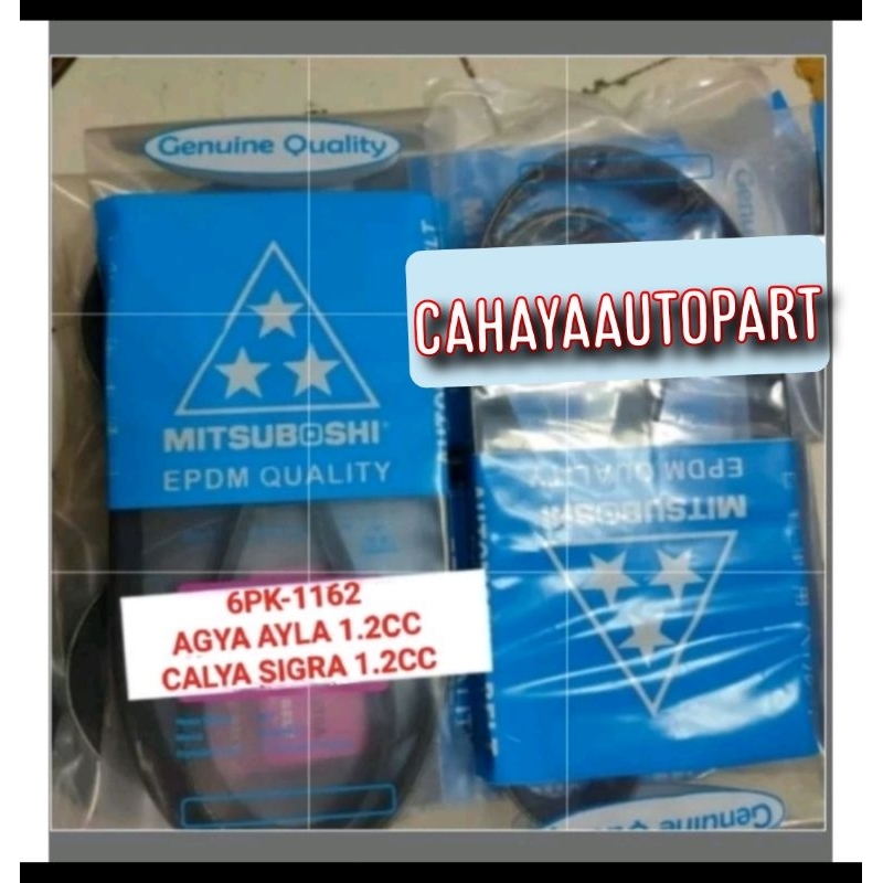 Fan Van V Belt Tali Kipas 6PK1162 Agya Ayla Calya Sigra 1.2CC 6PK-1162