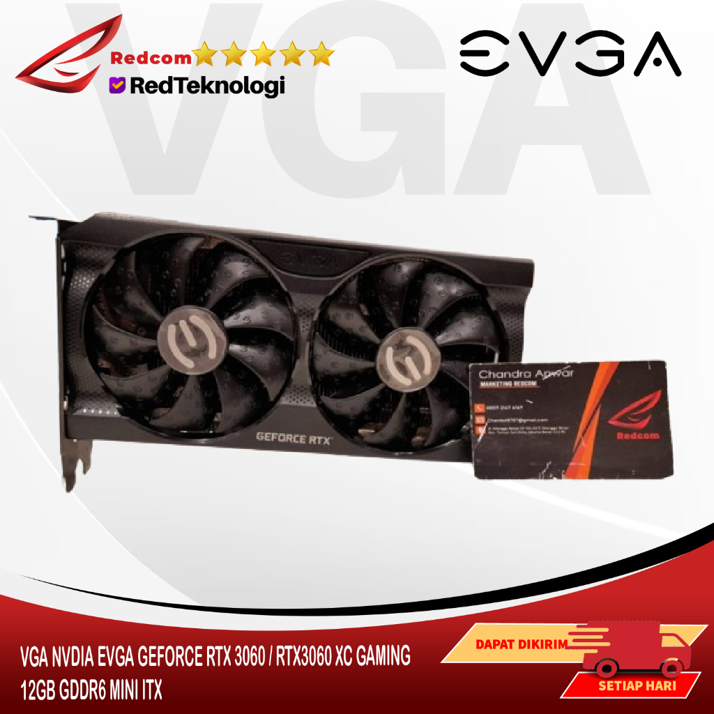 VGA NVIDIA EVGA GAMING RTX 3060 / RTX3060 XC GAMING 12GB GDDR6 2ND MINI ITX