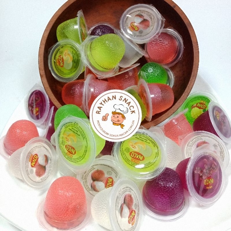 

Ay00! Inaco Jelly Fuit Curah Halal 60 Pcs Rasa Buah Segar