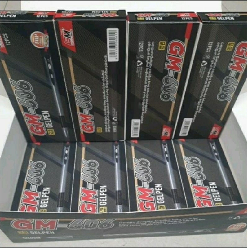 

Pulpen Mini Gel Pen Gm 606 0.5mm hitam 1pack 12pc