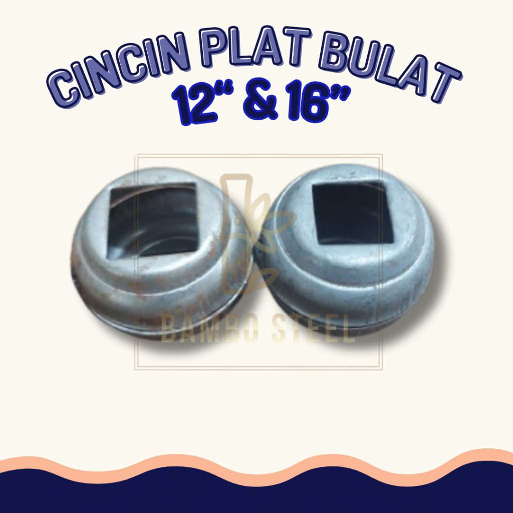 Cincin Plat Bulat Gentong Nako Ornamen Aksesoris Pagar Besi Tralis