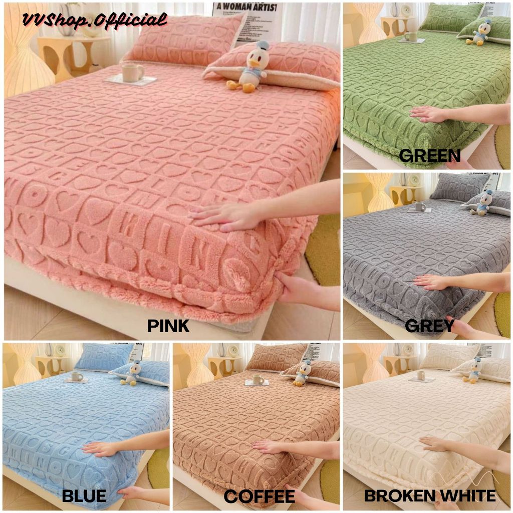 SPREI BLUDRU ANTI RONTOK / BLUDRU/ MOTIF TIMBUL/ BEST SELLER