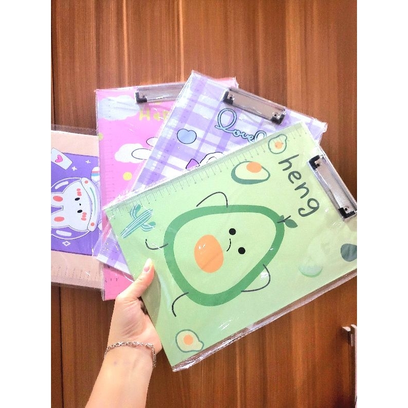 

papan ujian klip a4 kartun