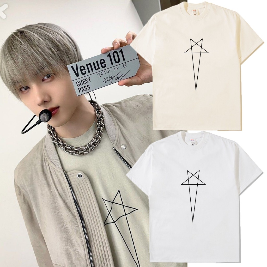 Kaos lengan pendek nct jisung bintang panjang