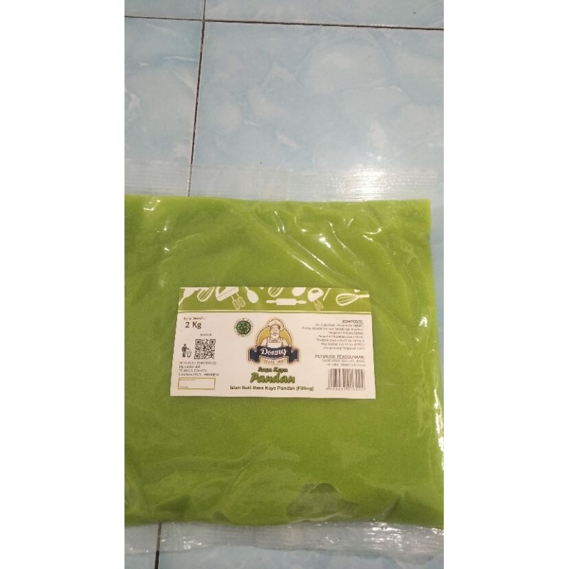 

Selai Roti rasa Pandan/ isian roti raya pandan/ selai Donny 2kg 1kg 500gr