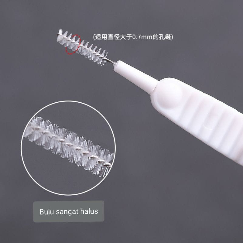 SIKAT MINI PUTIH INTERDENTAL BRUSH KHUSUS UNTUK SELA GIGI BERBEHEL