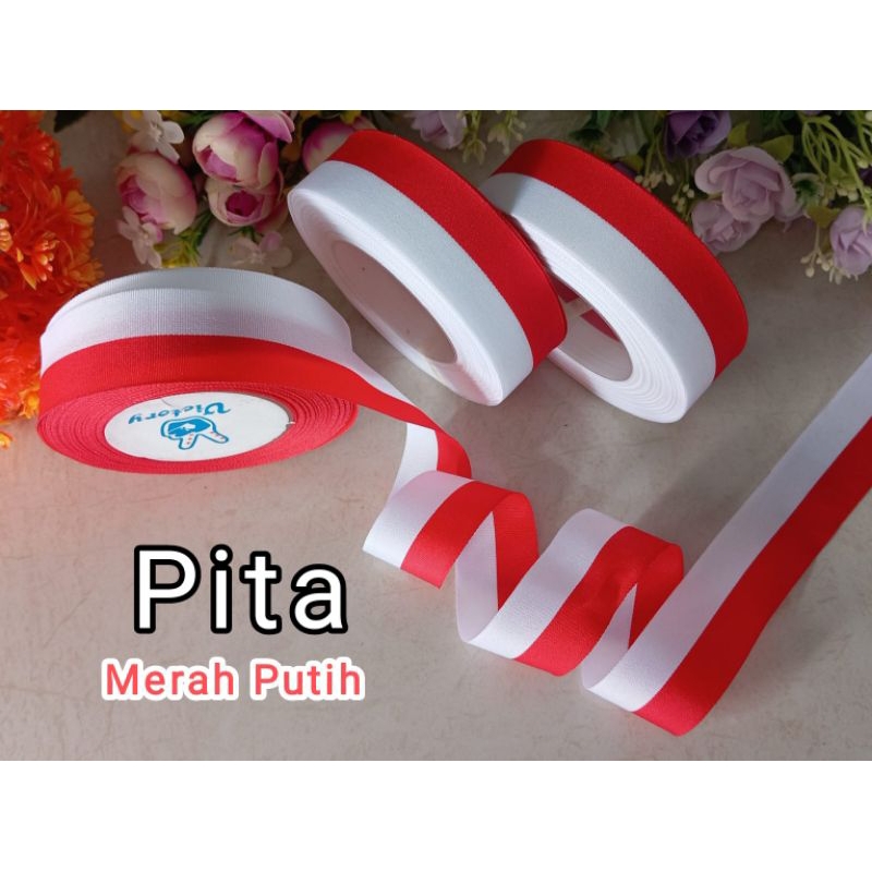 

Pita Merah Putih 1 Rol Pita Kain 2 Warna Pita Merah Putih 2,5cm