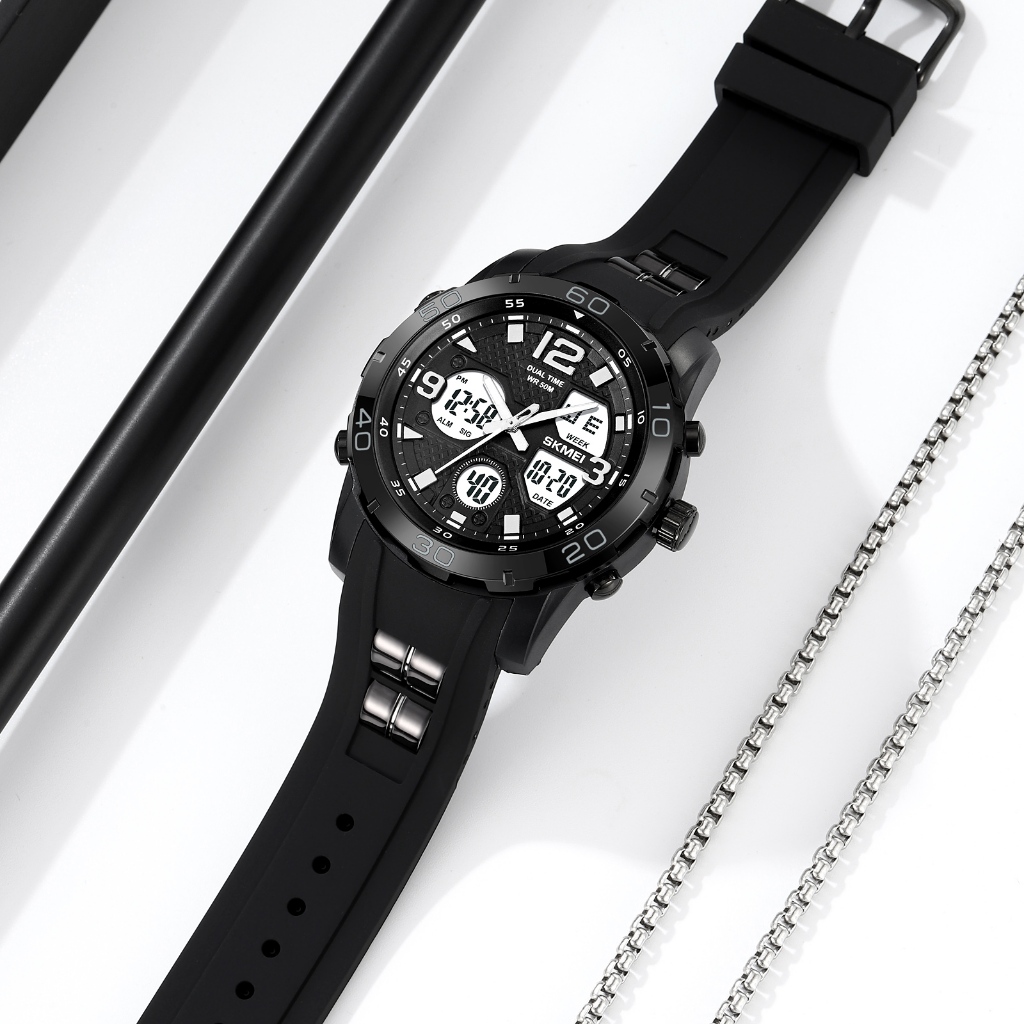 SKMEI 2102 Jam Tangan Pria Digital Analog Sport Watch Anti Air 5 Bar MGOS-4