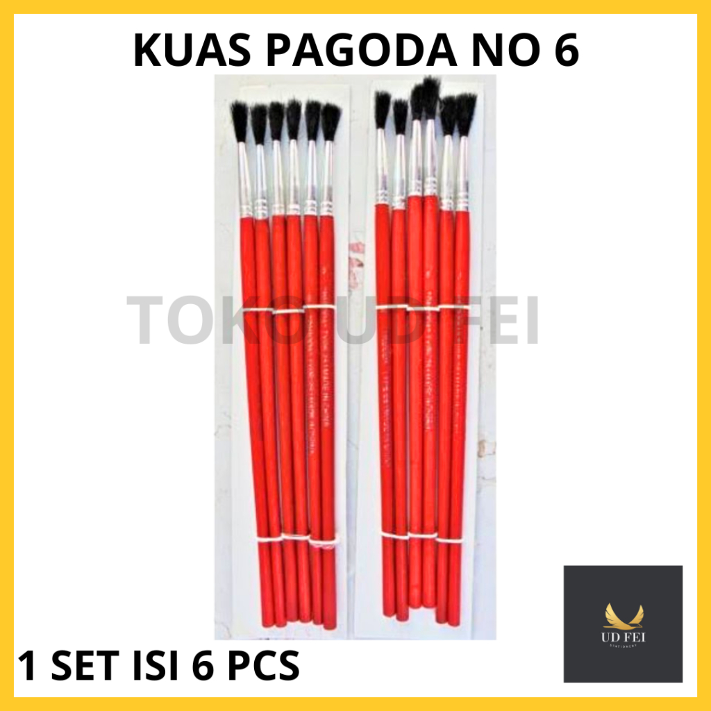 

(1 SET) Kuas Pagoda no.1/ Kuas Pagoda No.3/ Kuas Pagoda no. 5/ Kuas Pagoda no.6