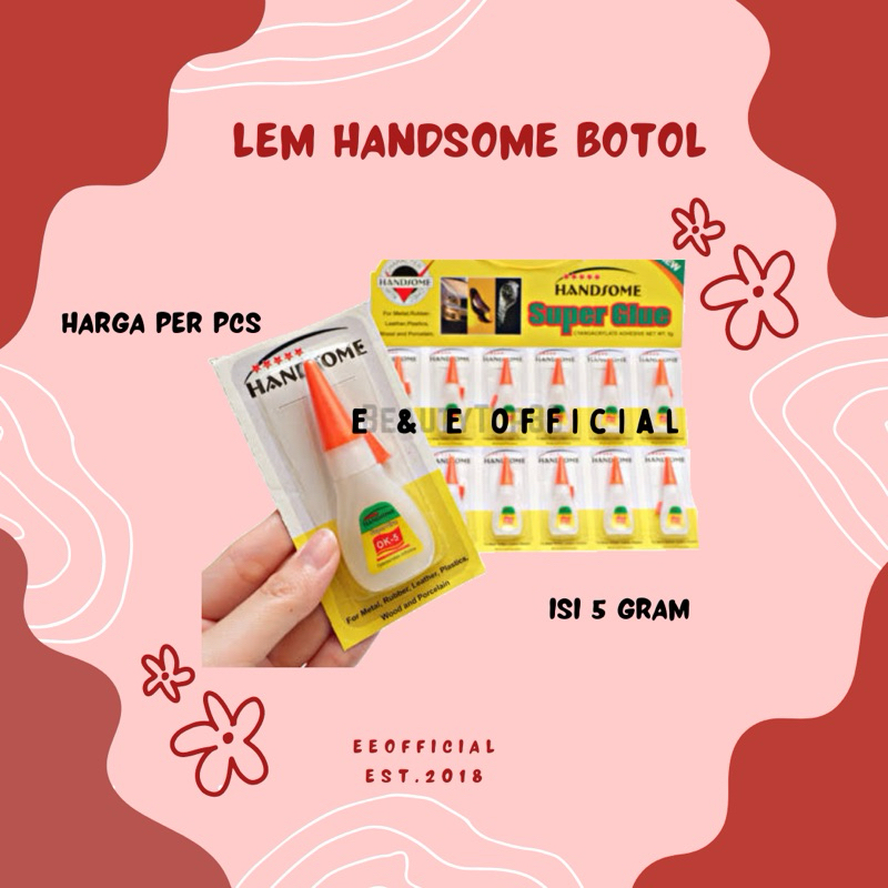 

LEM BOTOL HANDSOME RENCENG / LEM TETER PEREKAT / SUPER GLUE [ PER PCS ]