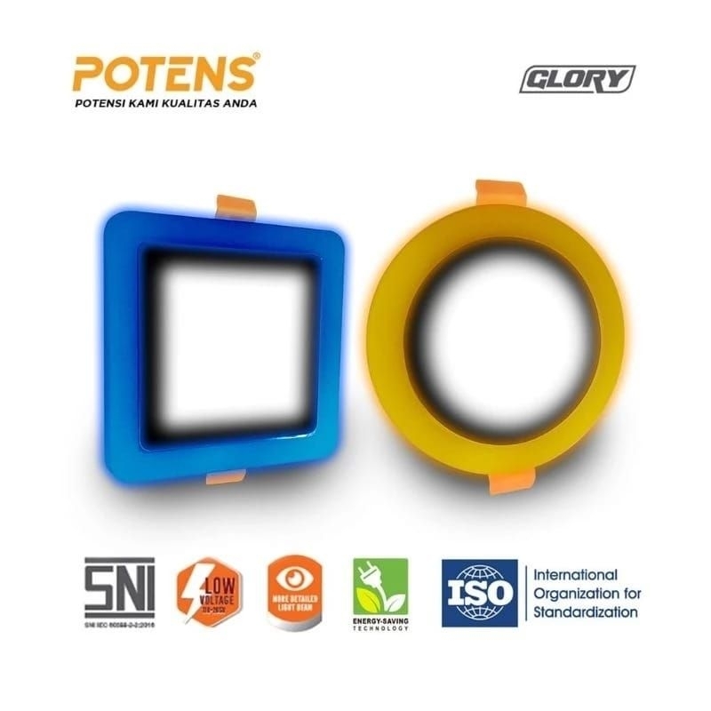 IB Panel 2 Warna Bulat / Lampu LED Plafon Potens