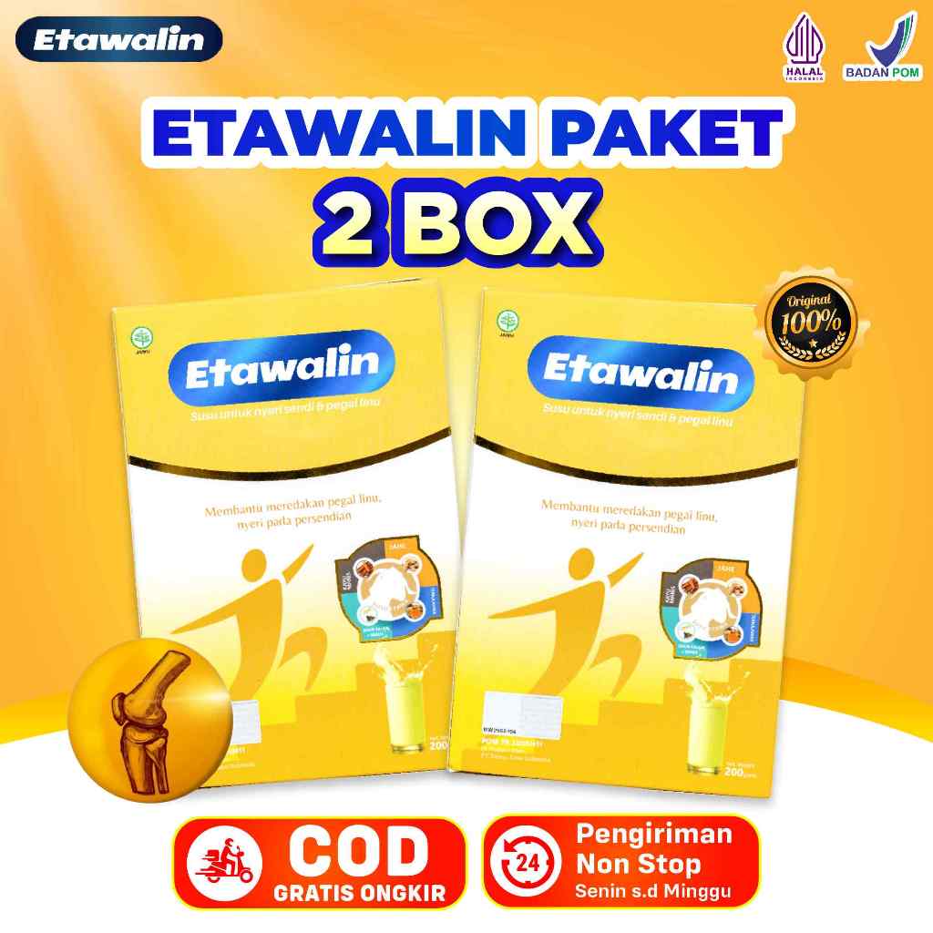 

Susu Etawalin Paket 2 Box Mengatasi Linu dan Nyeri Sendi Secara Alami dan Aman Berat 200 Gram