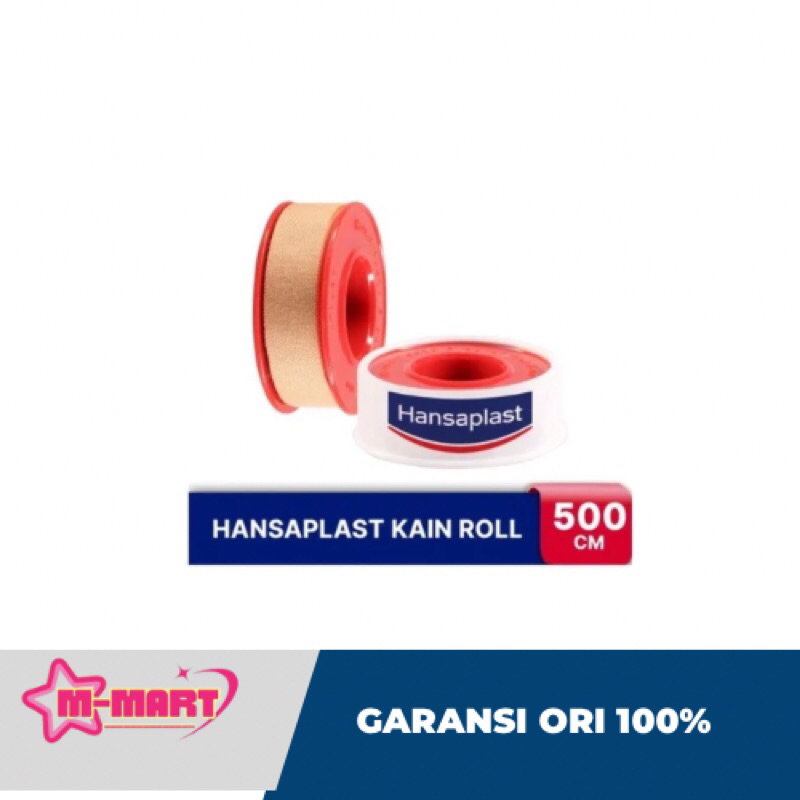 HANSAPLAST KAIN ROLL 500cm / PLESTER ROLL KAIN BESAR 1,25 cm x 5 m JUAL PER ROLL