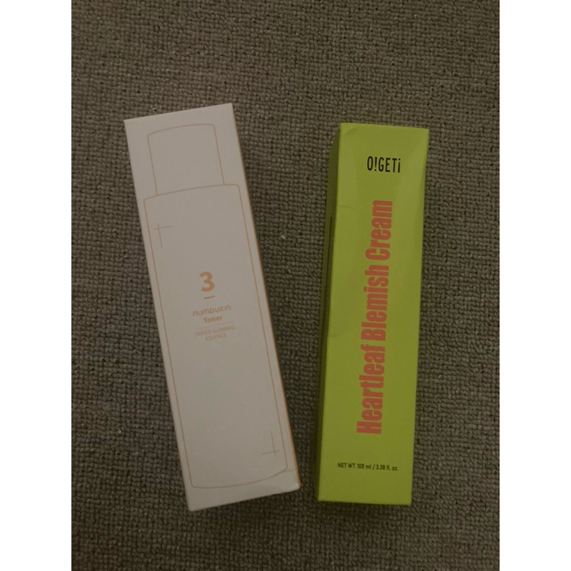 (PRELOVED) NUMBUZIN TONER NO. 3 & O!GETi HEARTLEAF BLEMISH CREAM OGETI