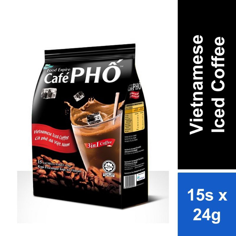 

Food Empire Cafe Pho -Vietnamese Iced coffee 24g x 15s Kopi Vietnam