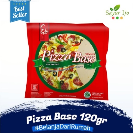 

Edo Pizza Base 120 Gram / Pack Fresh Frozen Adonan Roti Pizza Dough Adonan Cemilan Siap Masak Instant