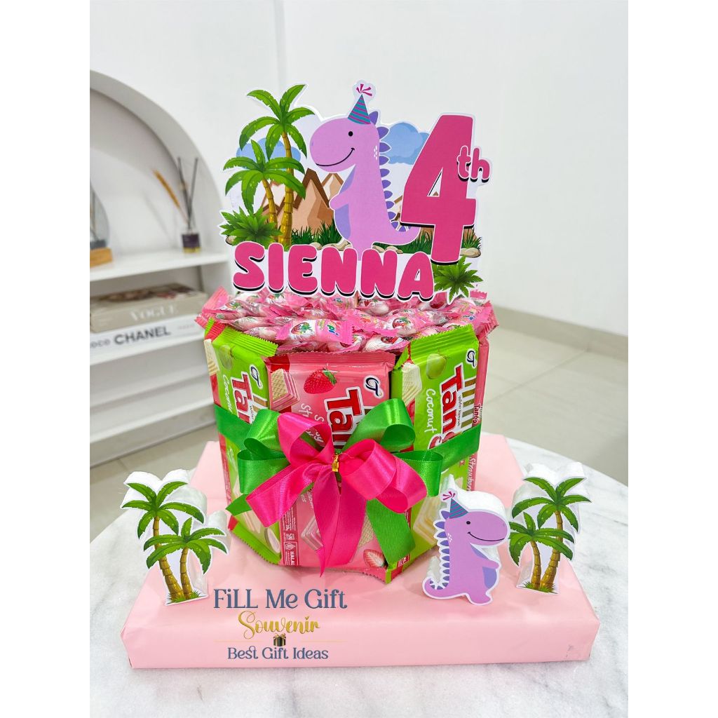 

Dinosaurus Dino - Snack Tart Ulang Tahun / Birthday Gift Snack Tower