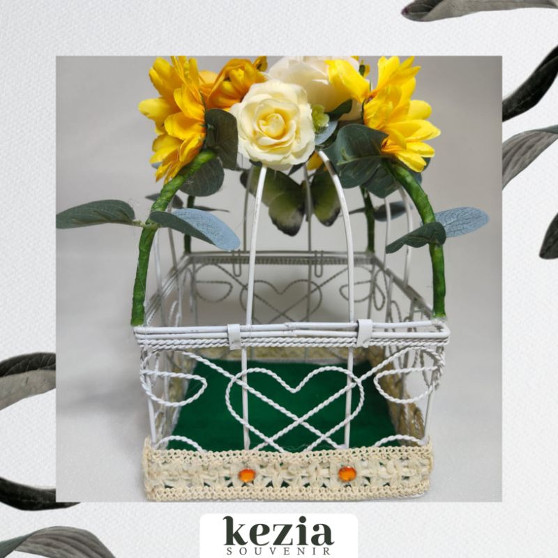 SANGKAR BESI SOUVENIR KOTAK SUNFLOWER