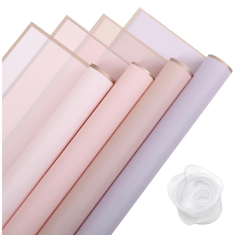 

1 Lembar Cellophane Paper Gold Line (Kertas Buket Bunga)