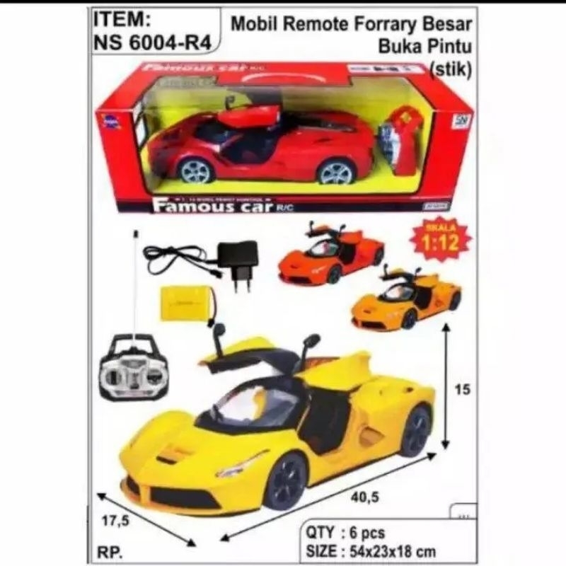 Mobil Remote Lambo Buka Pintu Besar Charger Besar MOBIL RC Sedan Lambo Besar