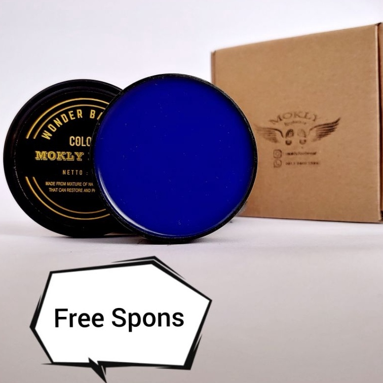 ART Q59U wonder balsam semir semir sepatu bio polish leather balm leather care biru navy 5 gram mokl