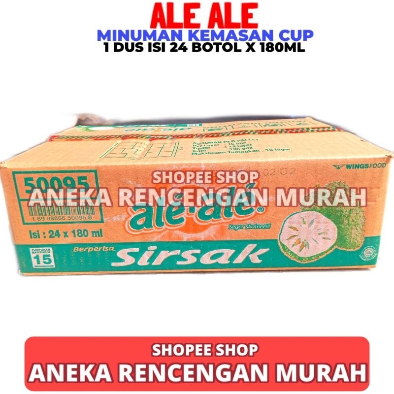 

Ale Ale Rasa Sirsak 1 Dus 24 Cup 180ml