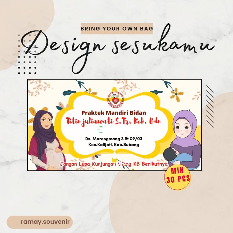 

DOMPET BIDAN CUSTOM MURAH UK. 17X9/FREE DESAIN/NAMA/GAMBAR/DOMPET KB CUSTOM/DOMPET BIDAN/KLINIK TERLARIS PREMIUM