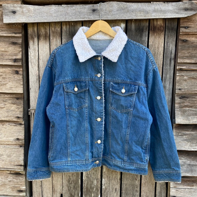 DENIM SHERPA TRUCKER JACKET