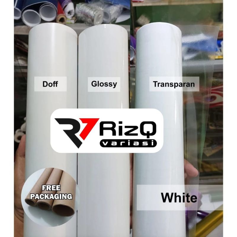 stiker skotlet putih glossy putih transparan putih dop matte clear profix stiker aquarium dan motor