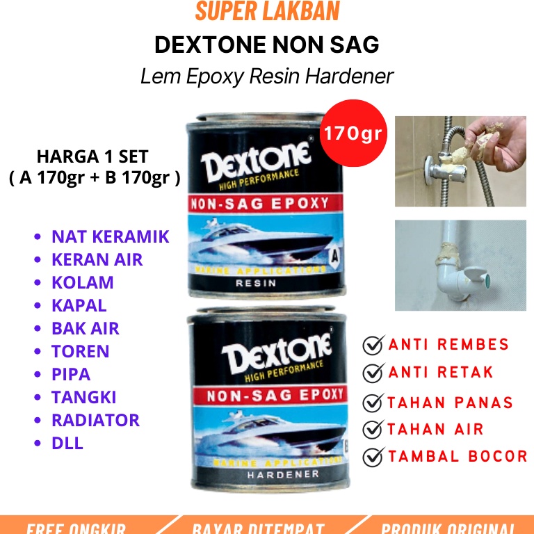 Sale Terbatas Lem Dextone Anti Bocor Kolam Pipa Toren Rembes Merekat Dalam Air 17gr