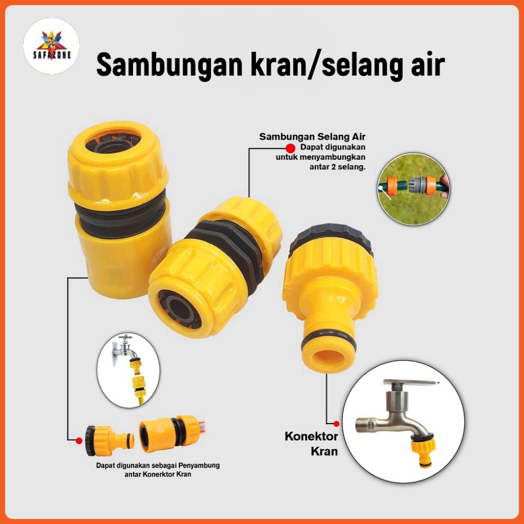 Sambungan Selang Kran Air 1/2 Inch - 5/8 Inch Adapter Selang Air konektor selang air
