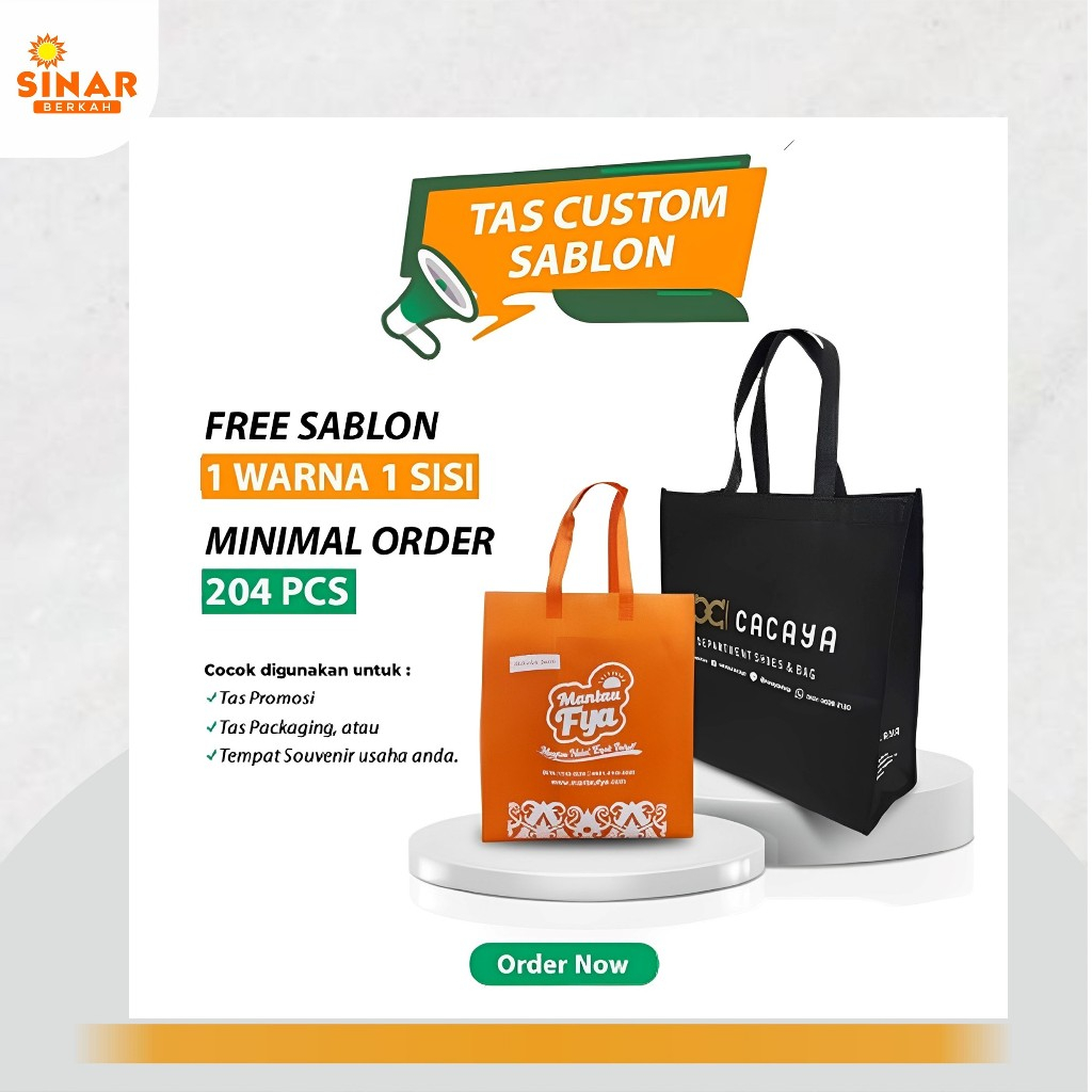 

Tas Custom Goodie Bag | Tas Spunbond Custom | Goodie Bag Sablon | Custom Sablon Tas Spunbond