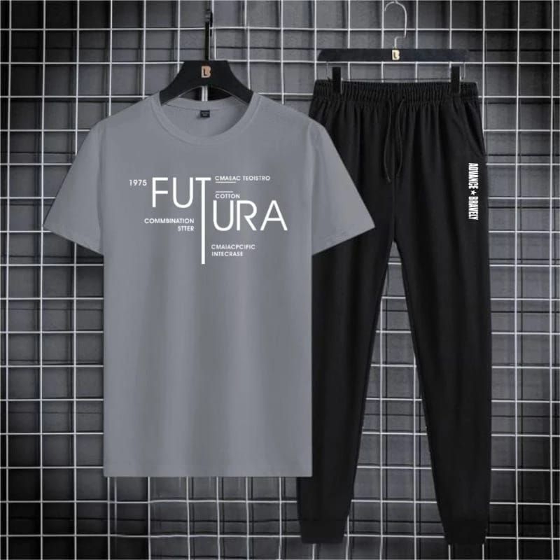 Setelan Pria Futura Kaos Celana Jogger Terbaru II Set Kaos Jogger Distro II Set Cowok Kekinian