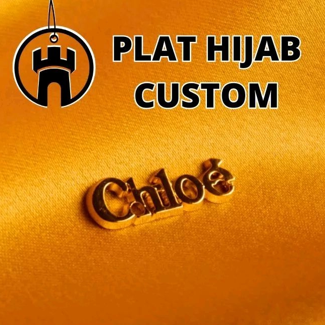Plat Hijab Alloy Custom Brand Gamis Hijab Ternama - Custom Merek Pribadi Hijab Gamis