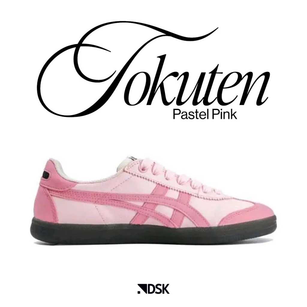 Onitsuka Tiger Tokuten Pastel Pink 100% Original Sepatu Slip on Onitsuka Wanita Sepatu Slip on Wanit